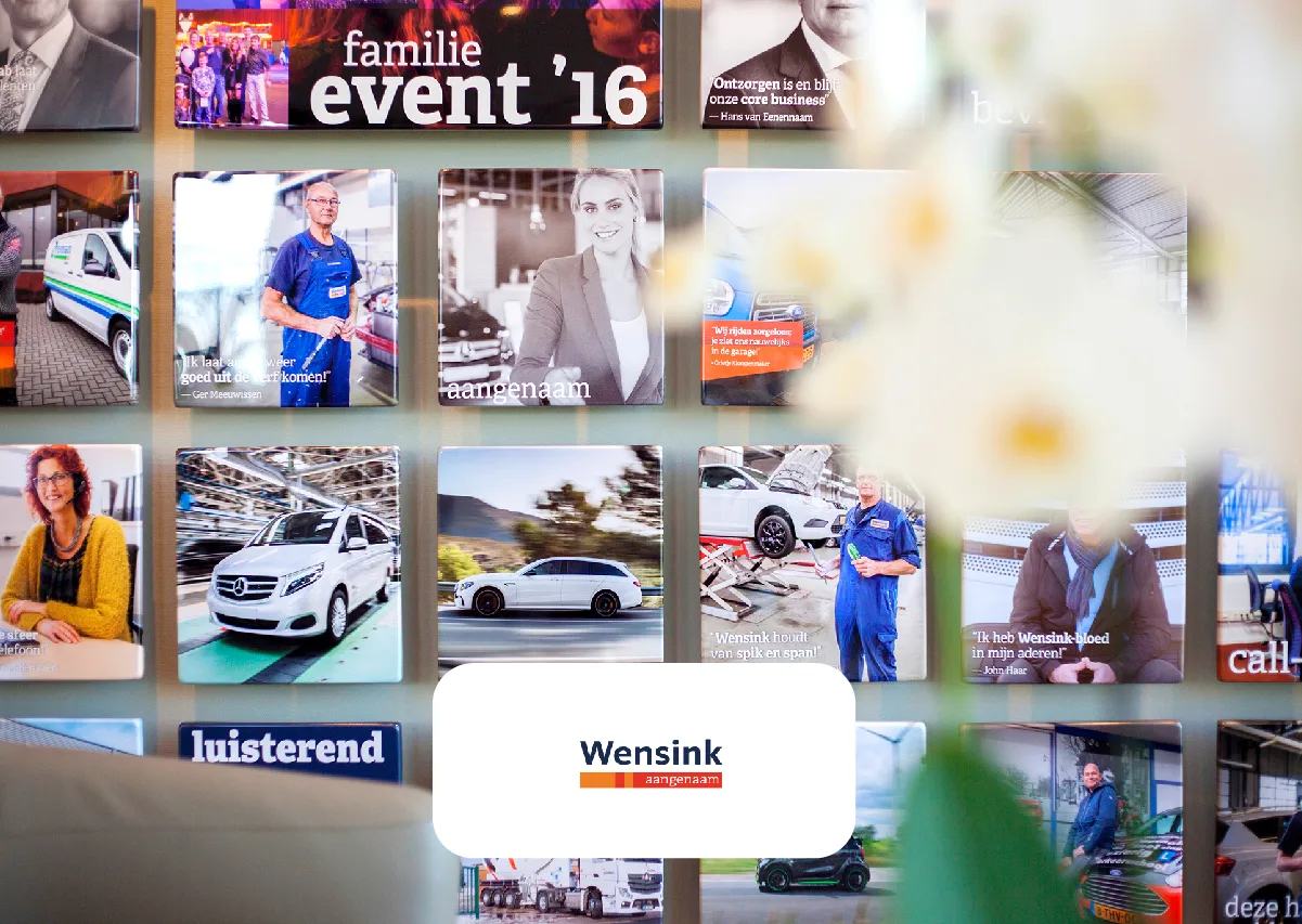 Een directiekamer aangekleed met 58 magnetisch bevestigde HD Metal panelen, gemaakt in samenwerking met NoConceptNoGlory