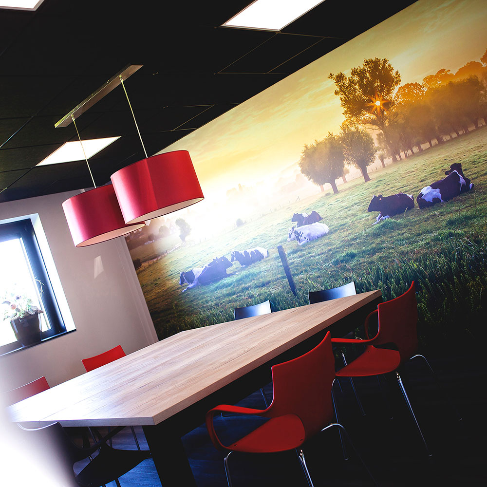 Fotobehang in een vergaderruimte Fotobehang in een vergaderruimte
